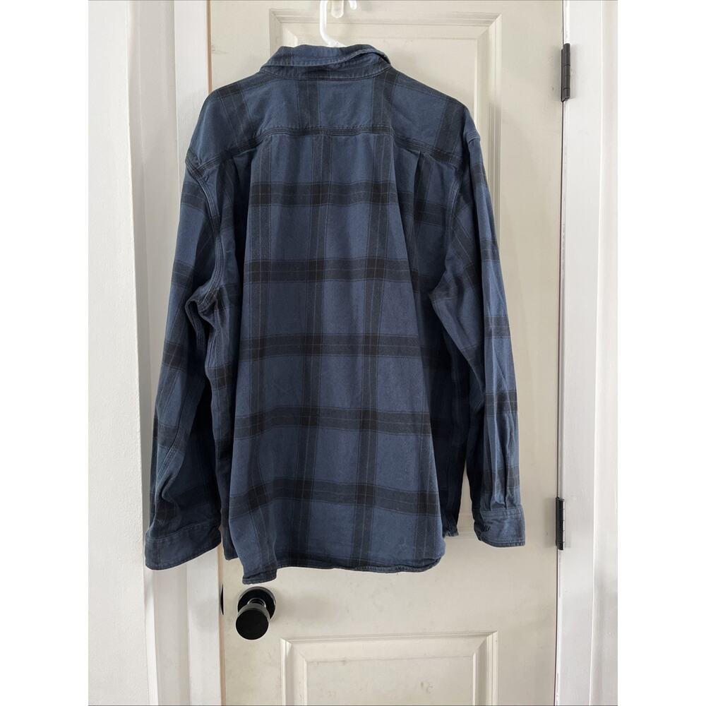 Carhartt Plaid Heavyweight Flannel Shirt - 2XL Blue Cotton